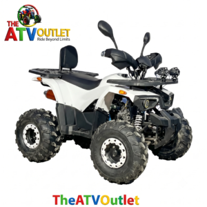 White 135cc Neoplus ATV Bike with 4-stroke petrol engine
