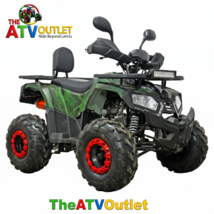 Army green 135cc Venom ATV Bike with 4-stroke petrol engine