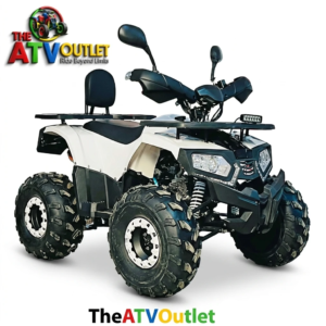 White 135cc Venom ATV Bike with 4-stroke petrol engine
