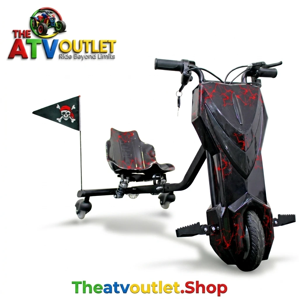 36V Battery 3 Wheel Electric Drifter for Kids Price in India Black and red 36V 3-wheel electric drifter for kids