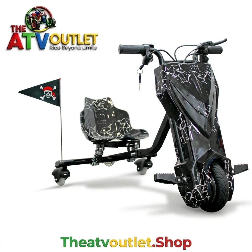 36V Battery 3 Wheel Electric Drifter for Kids Price in India Black and white 36V 3-wheel electric drifter for kids