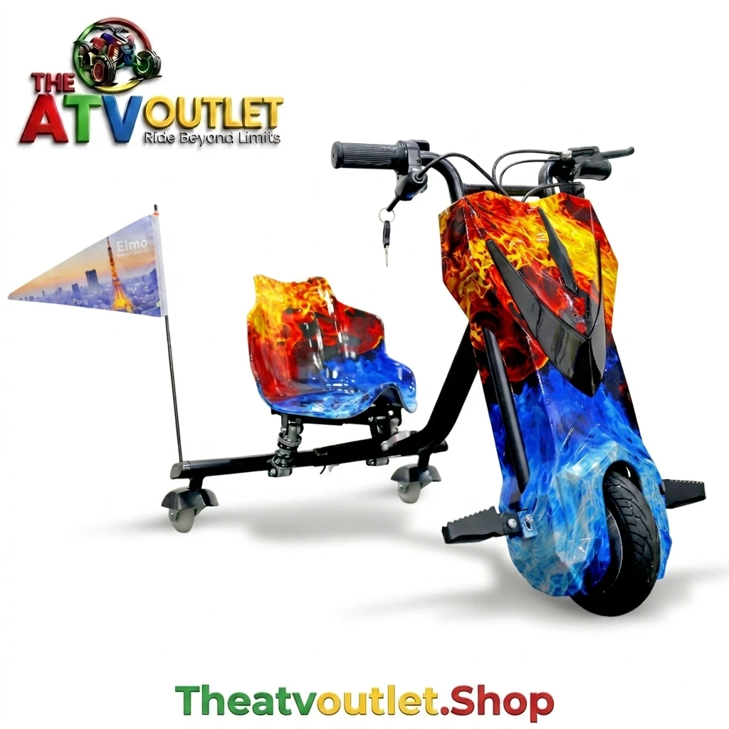 36V Battery 3 Wheel Electric Drifter for Kids Price in India Fire blue and red 36V electric drifter for kids