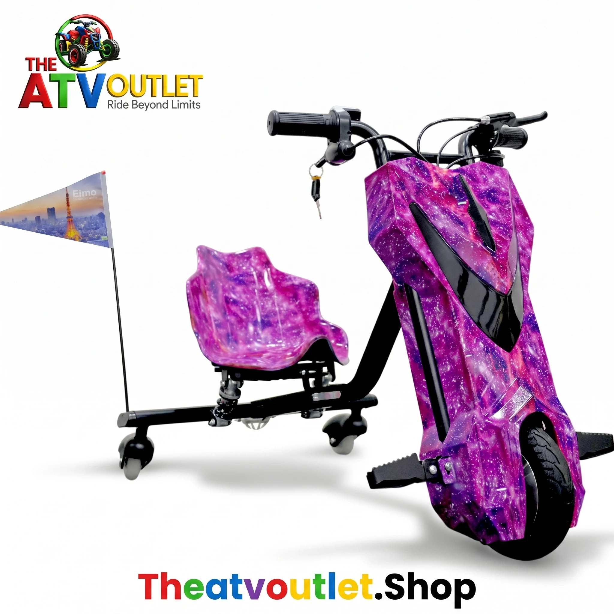 36V Battery 3 Wheel Electric Drifter for Kids Price in India Purple 36V 3-wheel electric drifter for kids