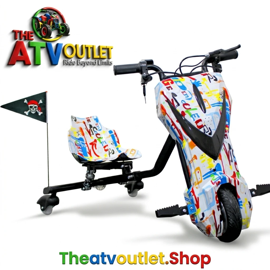 36V Battery 3 Wheel Electric Drifter for Kids Price in India White multicolour 36V electric drifter for kids