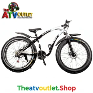 Fat Tyre Cycle Freedom: 26-Inch 21-Speed All-Terrain Adventure Bicycle 21 speed gear derailleur and handlebar shifter setup on Fat Tyre Cycle Freedom