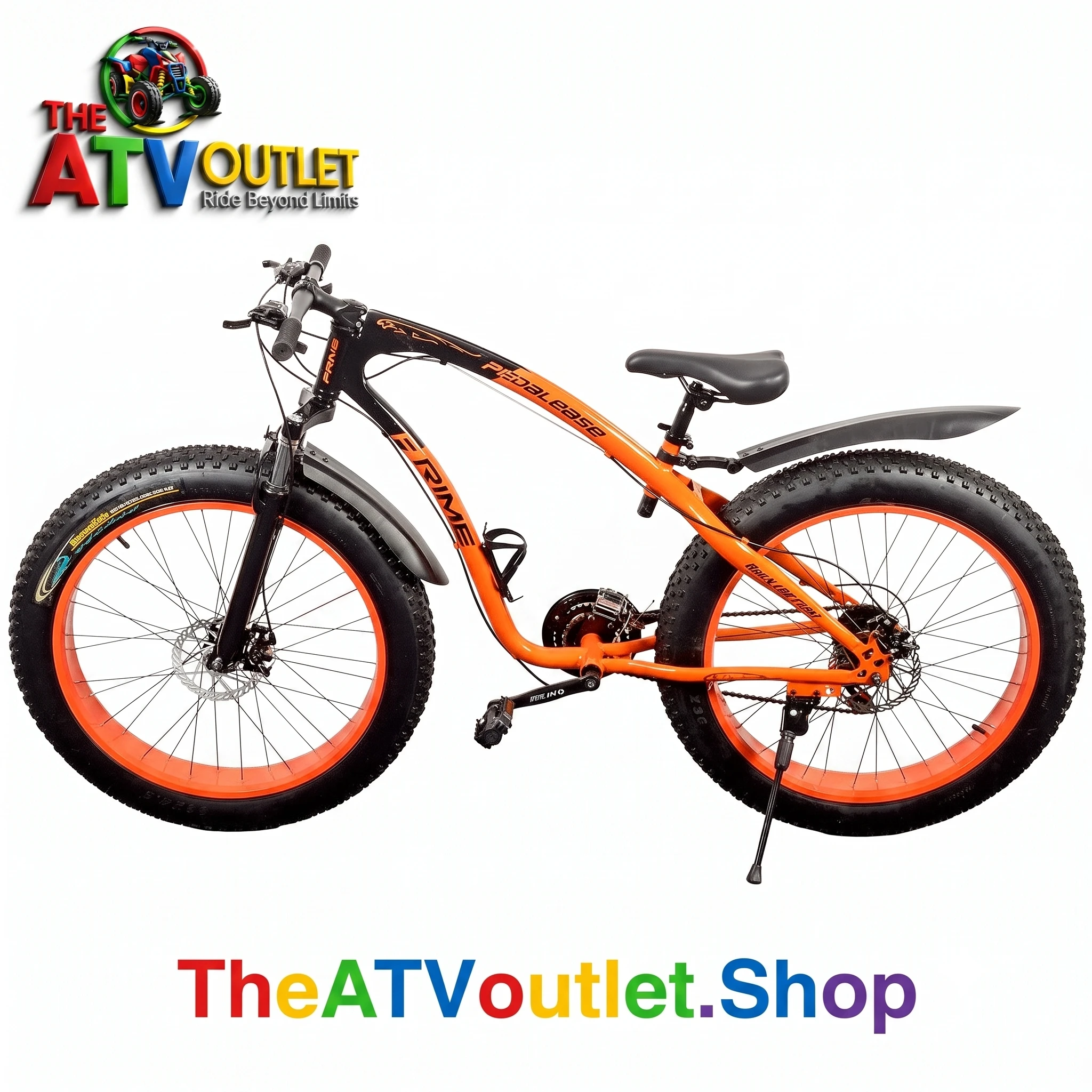 Fat Tyre Cycle Freedom: 26-Inch 21-Speed All-Terrain Adventure Bicycle Studio showcase of the 5 color options for the Fat Tyre Cycle Freedom