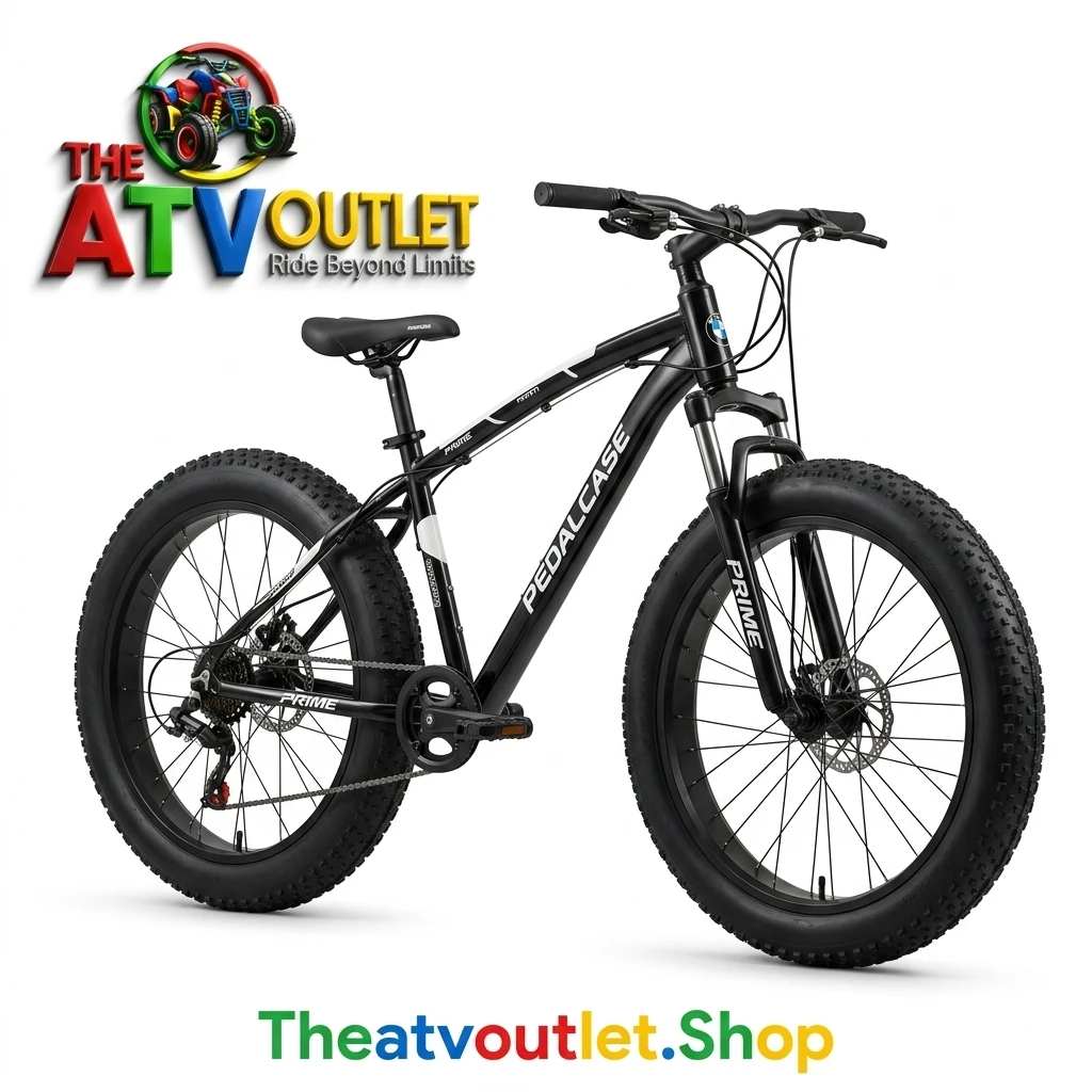 Sleekfat Cycle - 26 Inch 21 Gear Fat Bike India All black stealth edition 26 inch Sleekfat Cycle with front shock absorbers and disc brakes